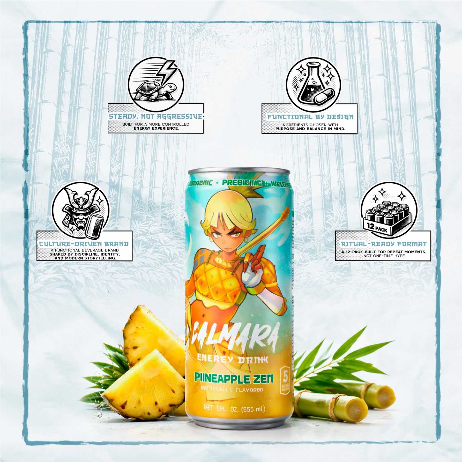 Calmara Pineapple Zen Energy Drink 4